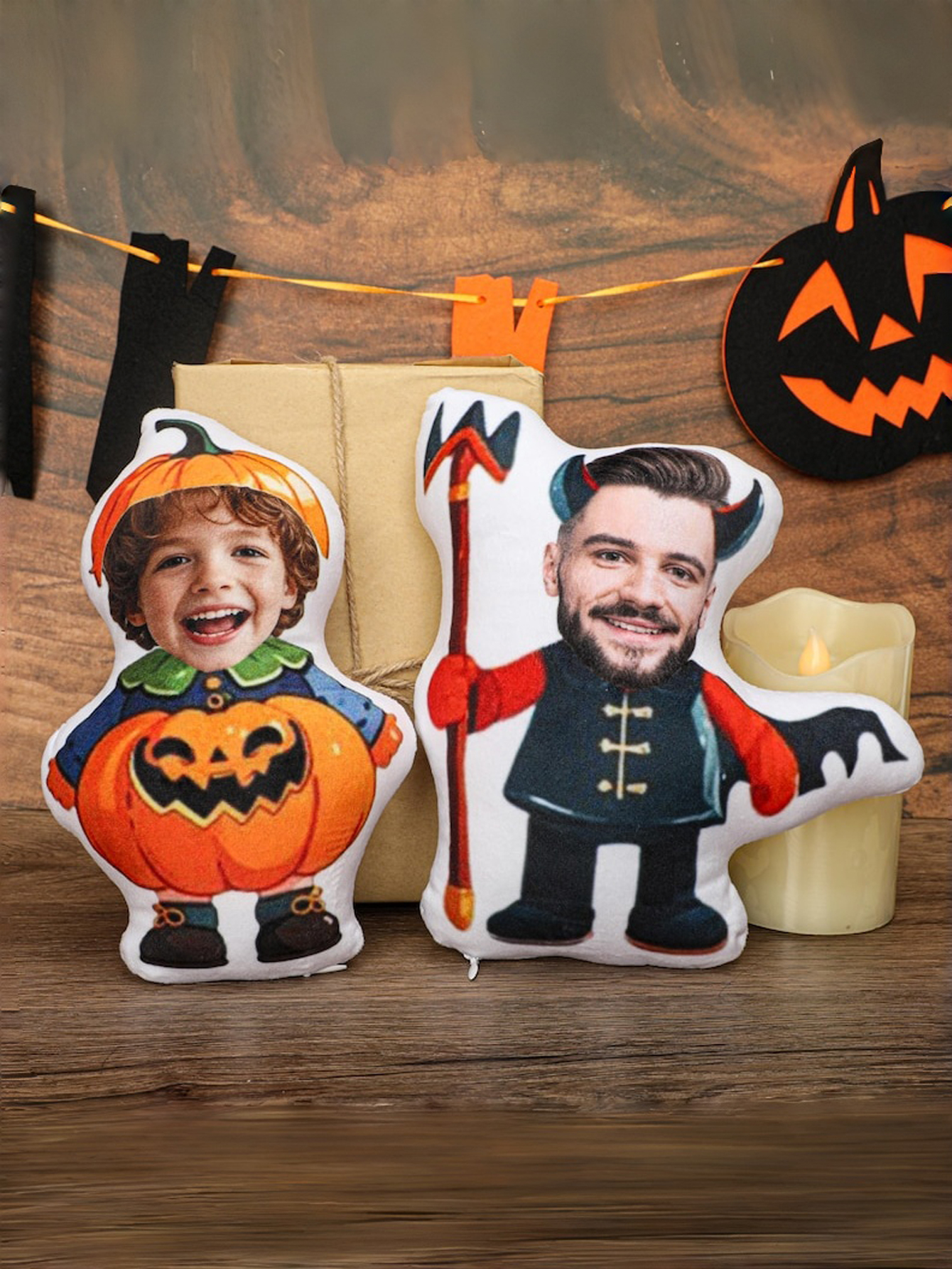 Personalized Halloween Photo Pillow